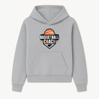 Basketball Coach Logo Design | Sports Coaching Emblem | Orange & Black Graphic for Coaches & Teams - Hoodie 1758186535377.jpg