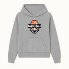 Basketball Coach Logo Design | Sports Coaching Emblem | Orange & Black Graphic for Coaches & Teams - Hoodie 1758186535924.jpg