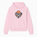 Basketball Coach Logo Design | Sports Coaching Emblem | Orange & Black Graphic for Coaches & Teams - Hoodie 1758186536229.jpg