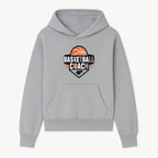 Basketball Coach Logo Design | Sports Coaching Emblem | Orange & Black Graphic for Coaches & Teams - Hoodie 1758186536739.jpg