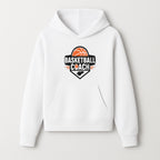 Basketball Coach Logo Design | Sports Coaching Emblem | Orange & Black Graphic for Coaches & Teams - Hoodie 1758186536878.jpg