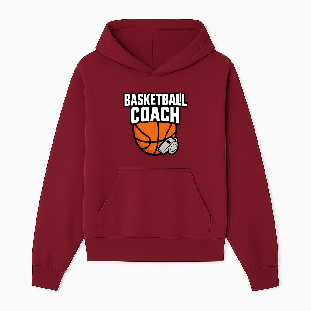 Basketball Coach Graphic Tee - Sports Coaching T-Shirt with Whistle and Ball Design for Coaches and Players - Hoodie 1758186537277.jpg