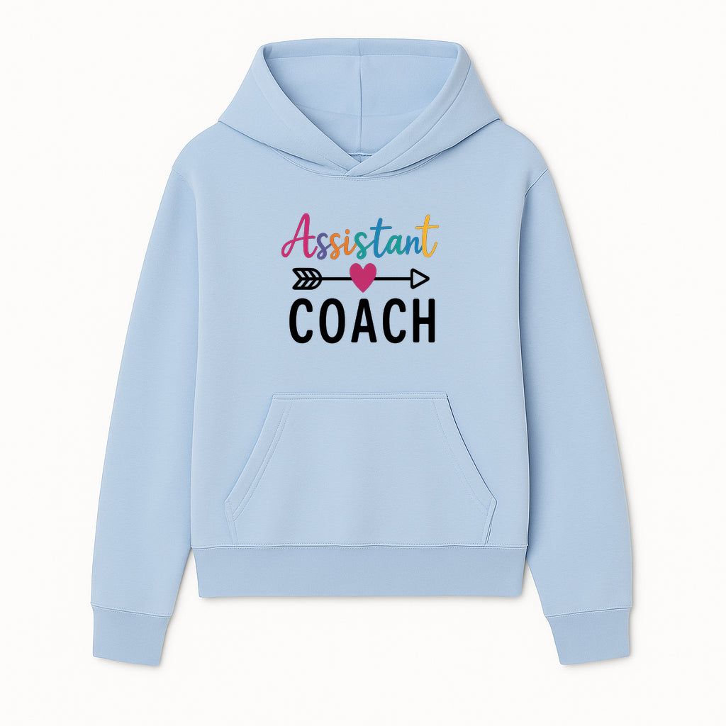 Colorful Assistant Coach Wall Art - Motivational Typography Decor for Coaches and Assistants - Inspirational Home or Office Decoration - Hoodie 1758186537518.jpg