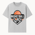 Basketball Coach Logo Design | Sports Coaching Emblem | Orange & Black Graphic for Coaches & Teams - T-shirt 1758186538308.jpg