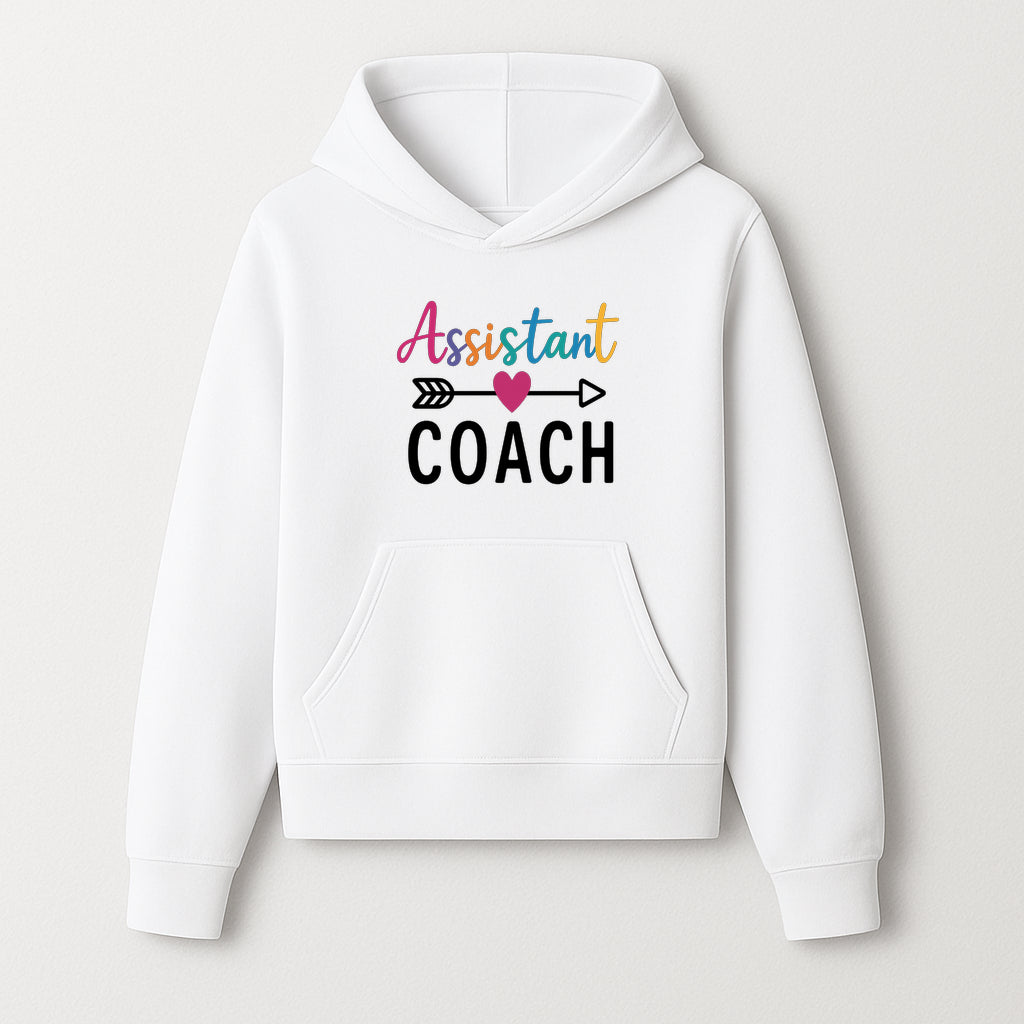 Colorful Assistant Coach Wall Art - Motivational Typography Decor for Coaches and Assistants - Inspirational Home or Office Decoration - Hoodie 1758186538389.jpg