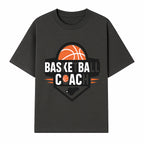 Basketball Coach Logo Design | Sports Coaching Emblem | Orange & Black Graphic for Coaches & Teams - T-shirt 1758186538630.jpg