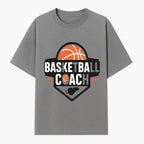 Basketball Coach Logo Design | Sports Coaching Emblem | Orange & Black Graphic for Coaches & Teams - T-shirt 1758186538915.jpg