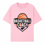 Basketball Coach Logo Design | Sports Coaching Emblem | Orange & Black Graphic for Coaches & Teams - T-shirt 1758186539222.jpg