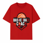 Basketball Coach Logo Design | Sports Coaching Emblem | Orange & Black Graphic for Coaches & Teams - T-shirt 1758186539671.jpg