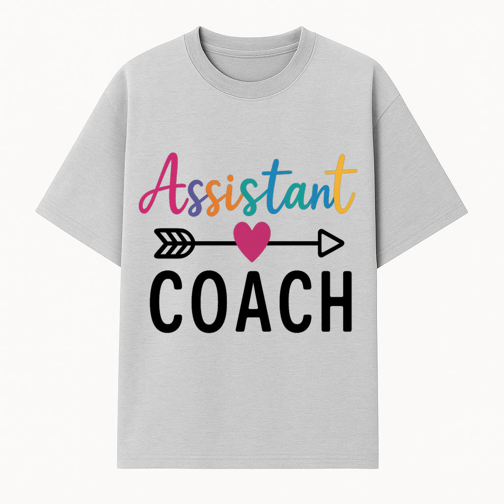 Colorful Assistant Coach Wall Art - Motivational Typography Decor for Coaches and Assistants - Inspirational Home or Office Decoration - T-shirt 1758186539803.jpg