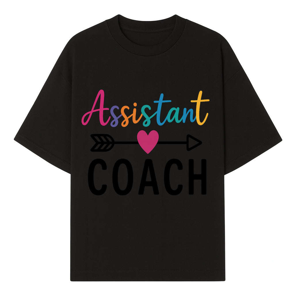 Colorful Assistant Coach Wall Art - Motivational Typography Decor for Coaches and Assistants - Inspirational Home or Office Decoration - T-shirt 1758186539951.jpg