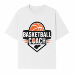 Basketball Coach Logo Design | Sports Coaching Emblem | Orange & Black Graphic for Coaches & Teams - T-shirt 1758186539990.jpg