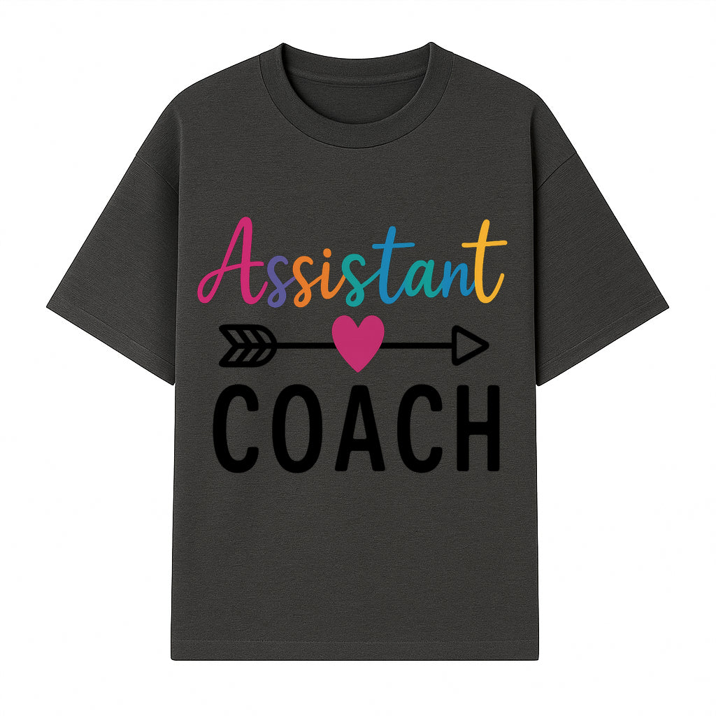 Colorful Assistant Coach Wall Art - Motivational Typography Decor for Coaches and Assistants - Inspirational Home or Office Decoration - T-shirt 1758186540086.jpg