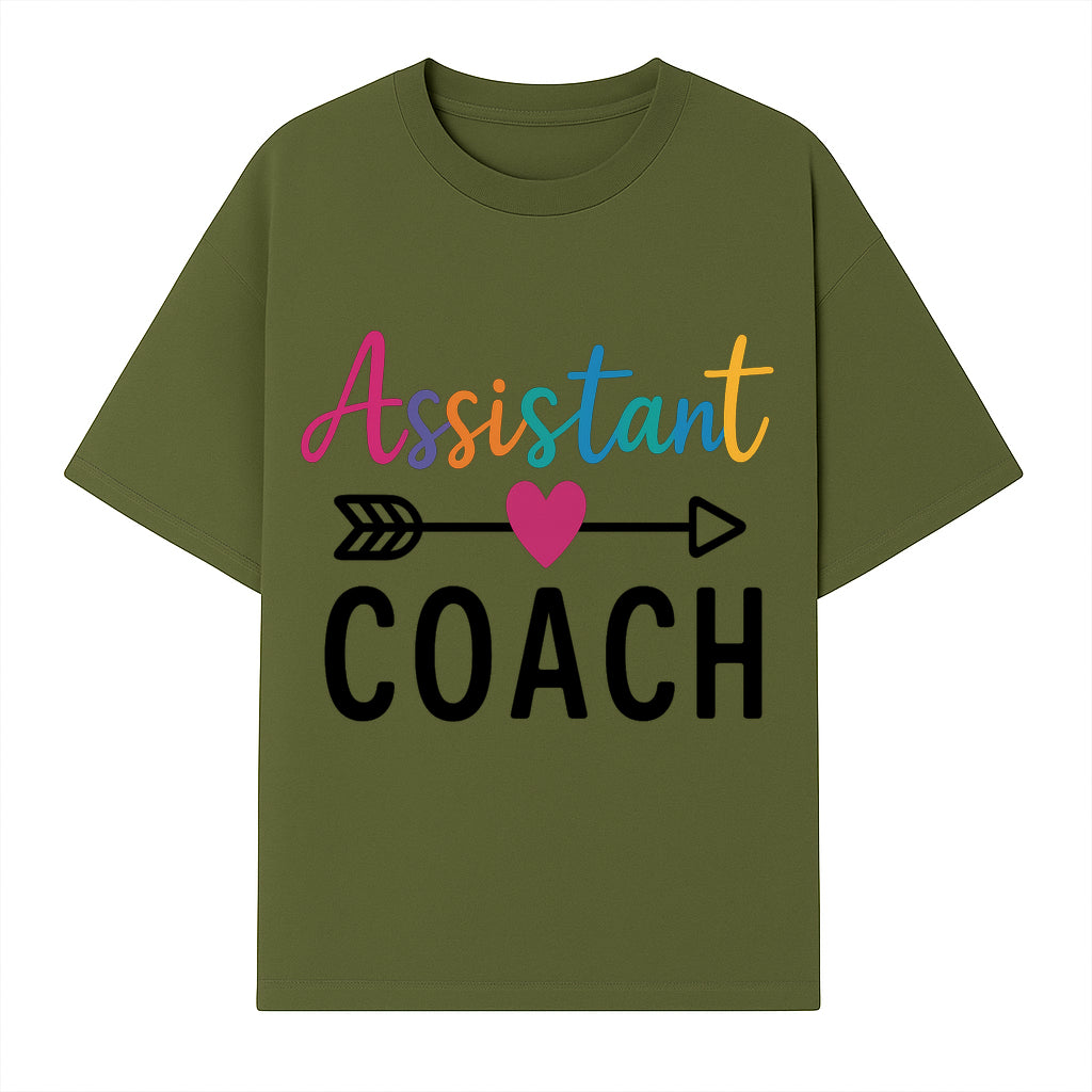 Colorful Assistant Coach Wall Art - Motivational Typography Decor for Coaches and Assistants - Inspirational Home or Office Decoration - T-shirt 1758186540245.jpg