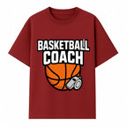 Basketball Coach Graphic Tee - Sports Coaching T-Shirt with Whistle and Ball Design for Coaches and Players - T-shirt 1758186540293.jpg
