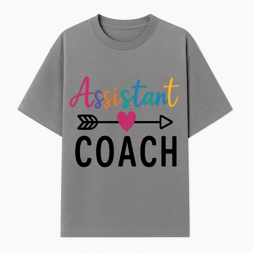 Colorful Assistant Coach Wall Art - Motivational Typography Decor for Coaches and Assistants - Inspirational Home or Office Decoration - T-shirt 1758186540377.jpg