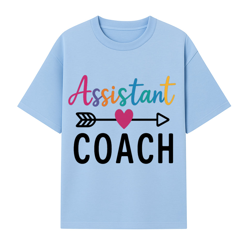 Colorful Assistant Coach Wall Art - Motivational Typography Decor for Coaches and Assistants - Inspirational Home or Office Decoration - T-shirt 1758186540500.jpg