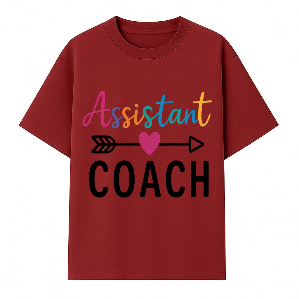 Colorful Assistant Coach Wall Art - Motivational Typography Decor for Coaches and Assistants - Inspirational Home or Office Decoration - T-shirt 1758186540790.jpg