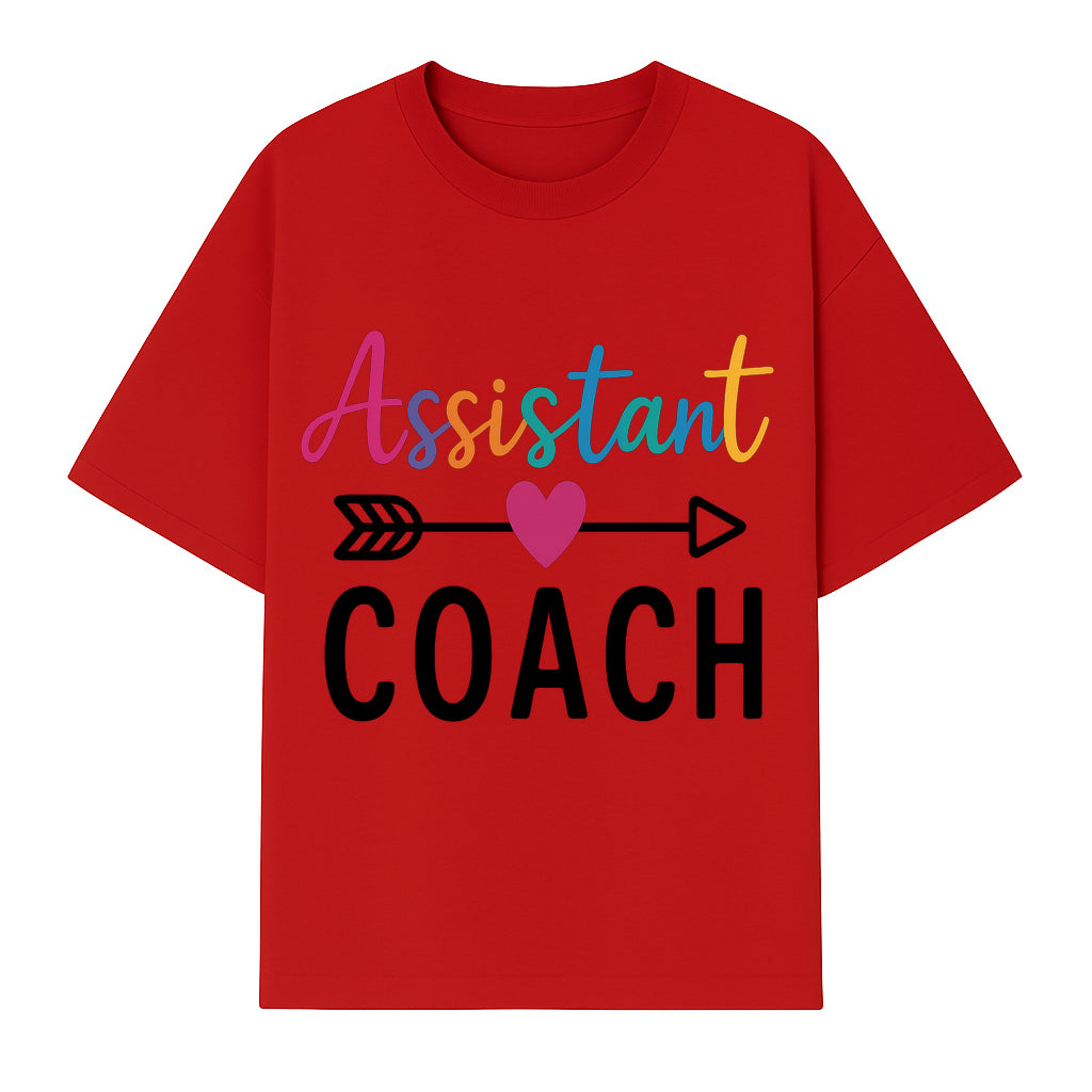Colorful Assistant Coach Wall Art - Motivational Typography Decor for Coaches and Assistants - Inspirational Home or Office Decoration - T-shirt 1758186541069.jpg