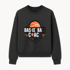 Basketball Coach Logo Design | Sports Coaching Emblem | Orange & Black Graphic for Coaches & Teams - Sweatshirt 1758186541713.jpg