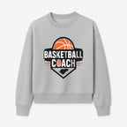 Basketball Coach Logo Design | Sports Coaching Emblem | Orange & Black Graphic for Coaches & Teams - Sweatshirt 1758186542002.jpg