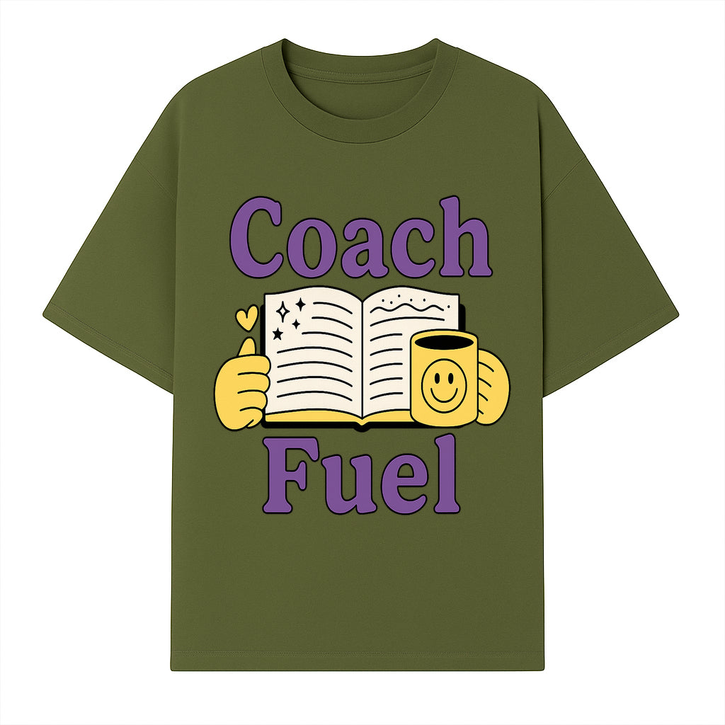 Coach Fuel Motivational Journal Design with Coffee Cup - Perfect for Life Coaches and Personal Development Enthusiasts - T-shirt 1758186542458.jpg