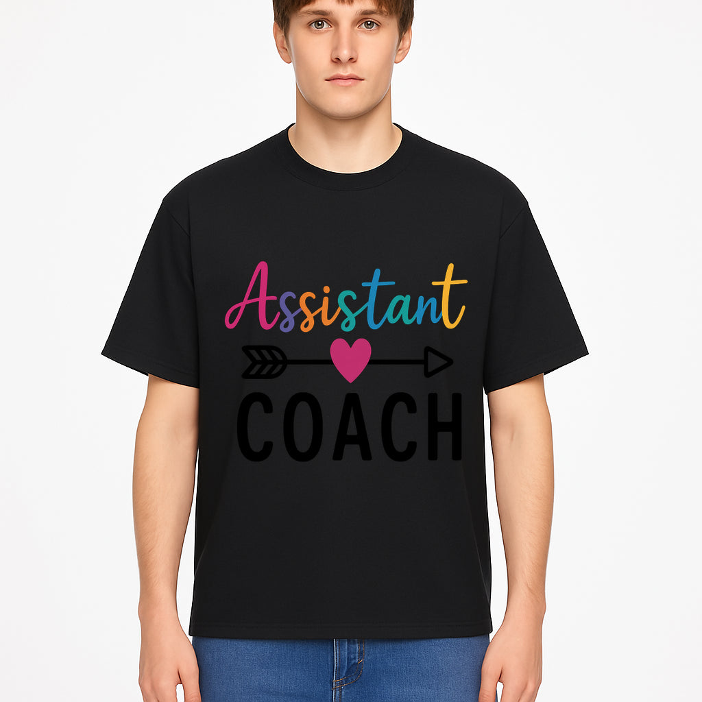 Colorful Assistant Coach Wall Art - Motivational Typography Decor for Coaches and Assistants - Inspirational Home or Office Decoration - T-shirt 1758186542535.jpg