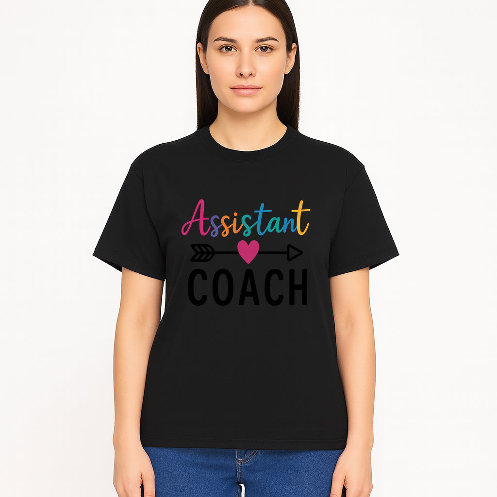 Colorful Assistant Coach Wall Art - Motivational Typography Decor for Coaches and Assistants - Inspirational Home or Office Decoration - T-shirt 1758186542676.jpg