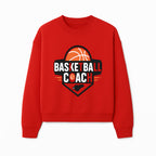 Basketball Coach Logo Design | Sports Coaching Emblem | Orange & Black Graphic for Coaches & Teams - Sweatshirt 1758186542722.jpg