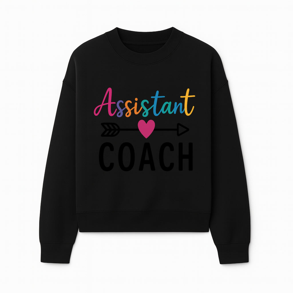 Colorful Assistant Coach Wall Art - Motivational Typography Decor for Coaches and Assistants - Inspirational Home or Office Decoration - Sweatshirt 1758186542996.jpg