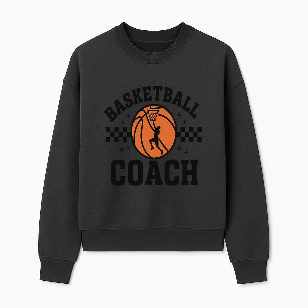 Basketball Coach Graphic Print | Sports Team Apparel | Coaching Gifts | Athletic Merchandise | Basketball Fan Decor - Sweatshirt 1758186543176.jpg