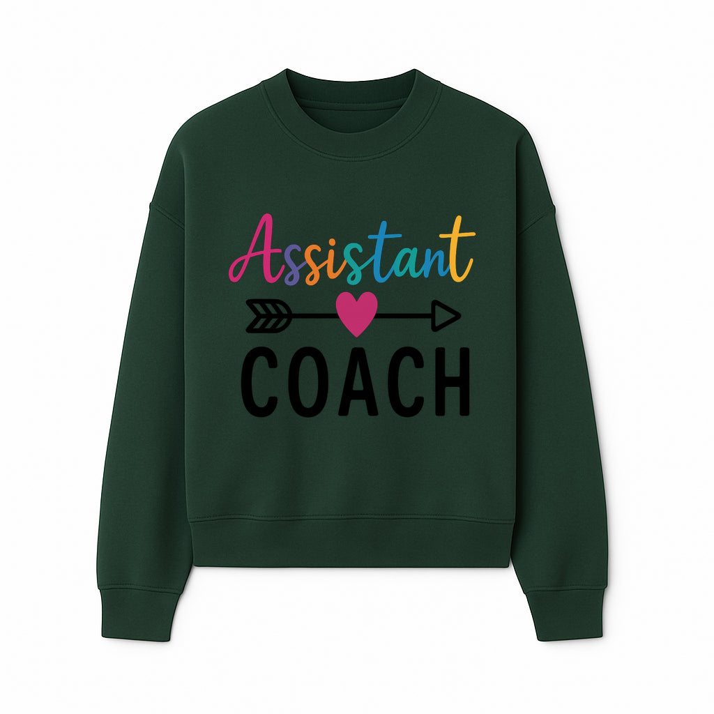 Colorful Assistant Coach Wall Art - Motivational Typography Decor for Coaches and Assistants - Inspirational Home or Office Decoration - Sweatshirt 1758186543306.jpg