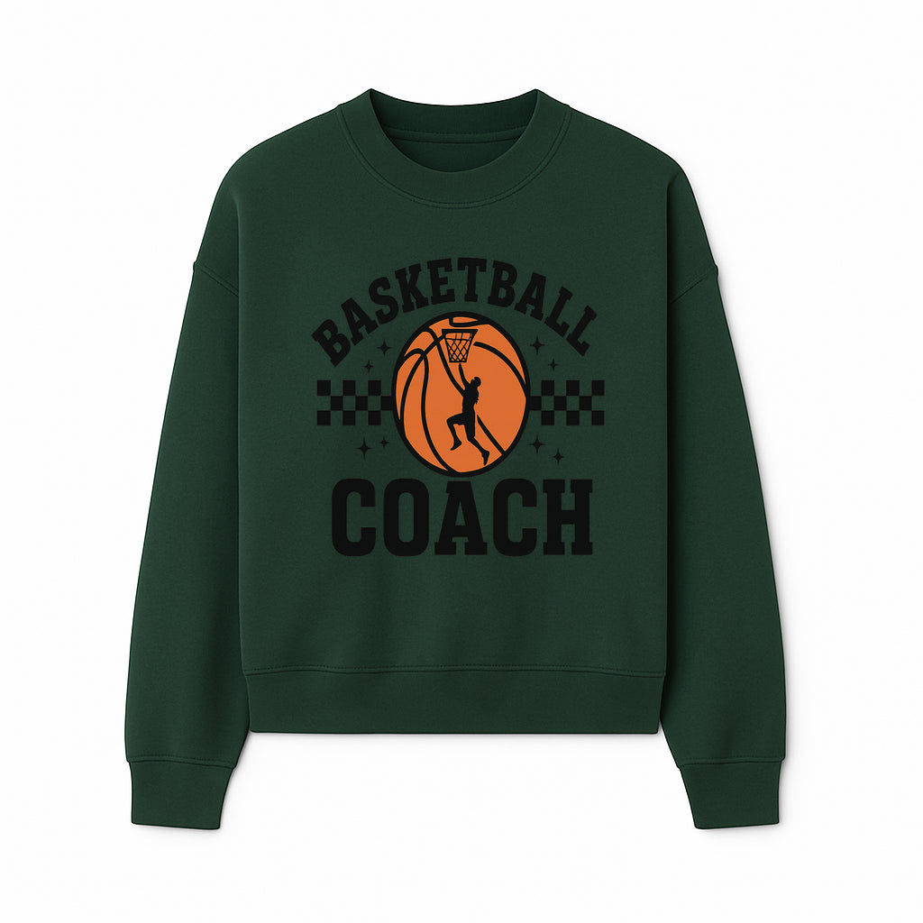 Basketball Coach Graphic Print | Sports Team Apparel | Coaching Gifts | Athletic Merchandise | Basketball Fan Decor - Sweatshirt 1758186543321.jpg