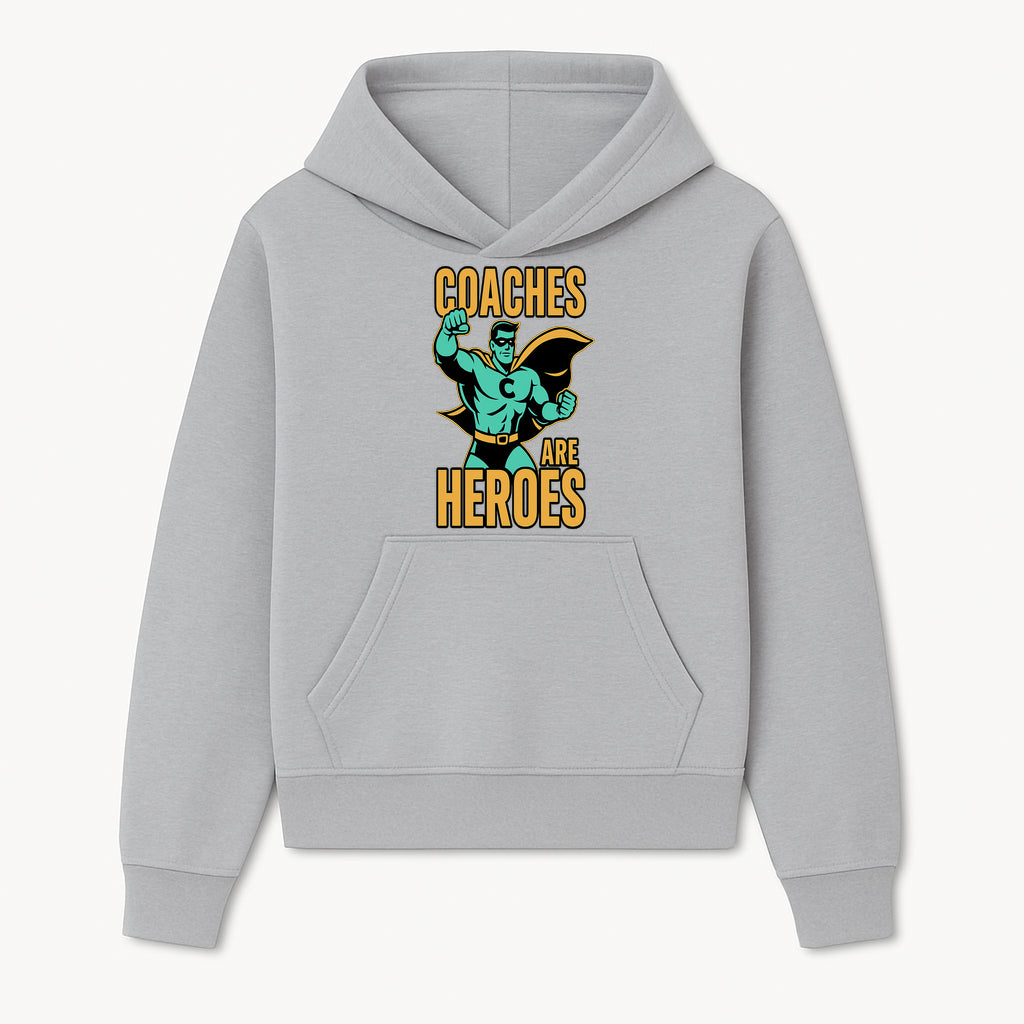 Coaches Are Heroes - Superhero Coach Illustration Graphic Tee for Sports Enthusiasts, Team Coaches, and Motivational Gifts - Hoodie 1758186543405.jpg