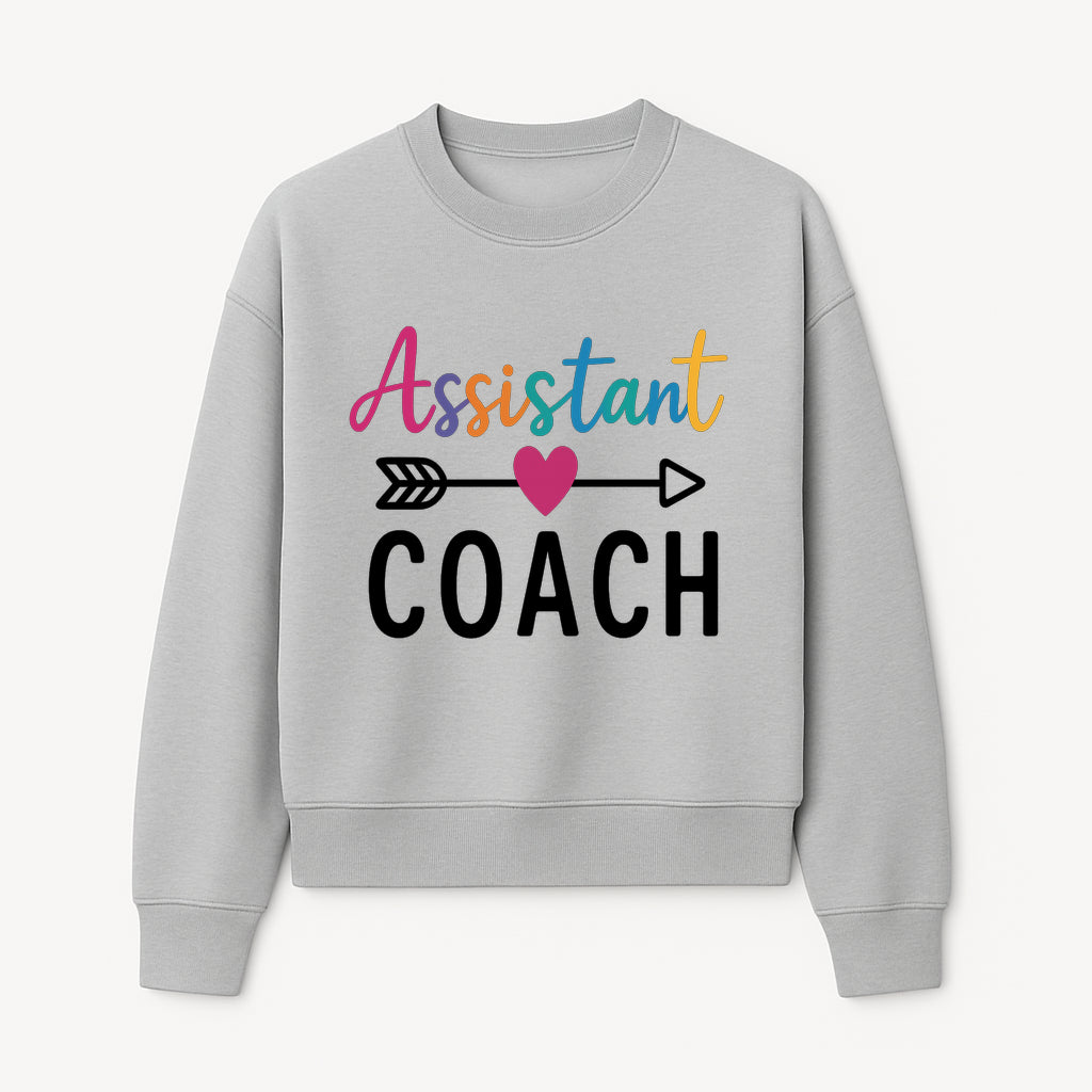 Colorful Assistant Coach Wall Art - Motivational Typography Decor for Coaches and Assistants - Inspirational Home or Office Decoration - Sweatshirt 1758186543501.jpg