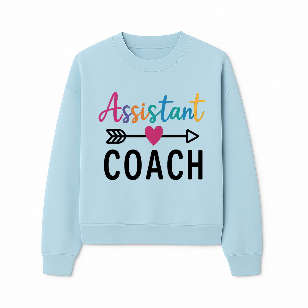 Colorful Assistant Coach Wall Art - Motivational Typography Decor for Coaches and Assistants - Inspirational Home or Office Decoration - Sweatshirt 1758186543630.jpg