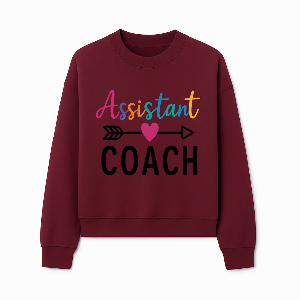 Colorful Assistant Coach Wall Art - Motivational Typography Decor for Coaches and Assistants - Inspirational Home or Office Decoration - Sweatshirt 1758186543933.jpg