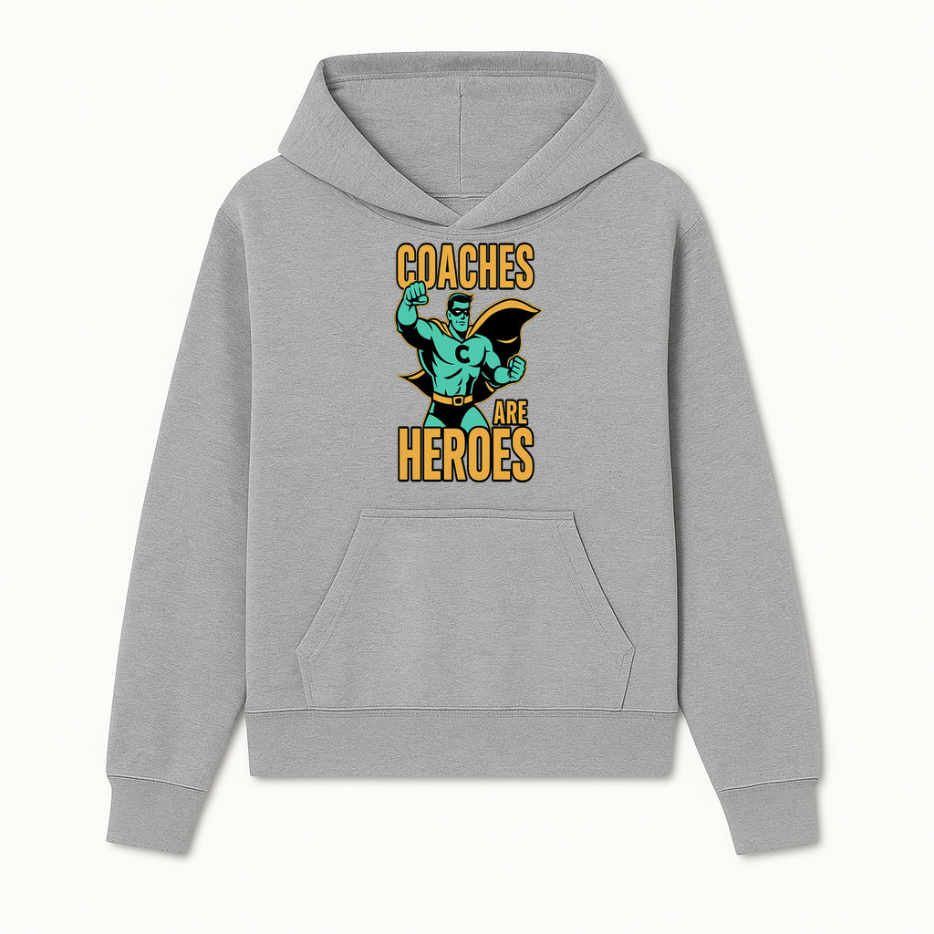 Coaches Are Heroes - Superhero Coach Illustration Graphic Tee for Sports Enthusiasts, Team Coaches, and Motivational Gifts - Hoodie 1758186543972.jpg