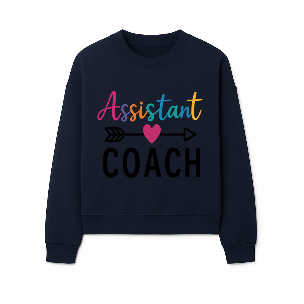 Colorful Assistant Coach Wall Art - Motivational Typography Decor for Coaches and Assistants - Inspirational Home or Office Decoration - Sweatshirt 1758186544046.jpg