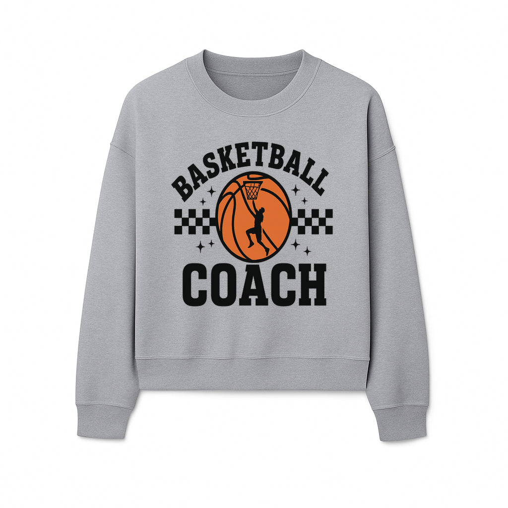 Basketball Coach Graphic Print | Sports Team Apparel | Coaching Gifts | Athletic Merchandise | Basketball Fan Decor - Sweatshirt 1758186544378.jpg