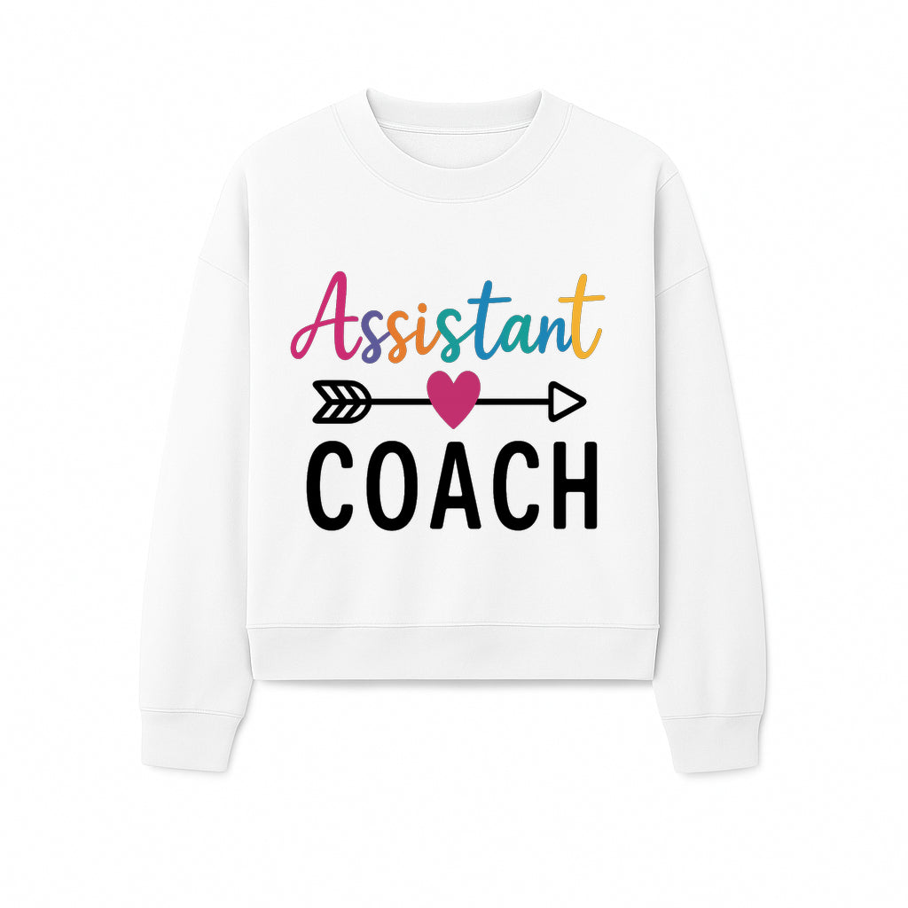 Colorful Assistant Coach Wall Art - Motivational Typography Decor for Coaches and Assistants - Inspirational Home or Office Decoration - Sweatshirt 1758186544489.jpg