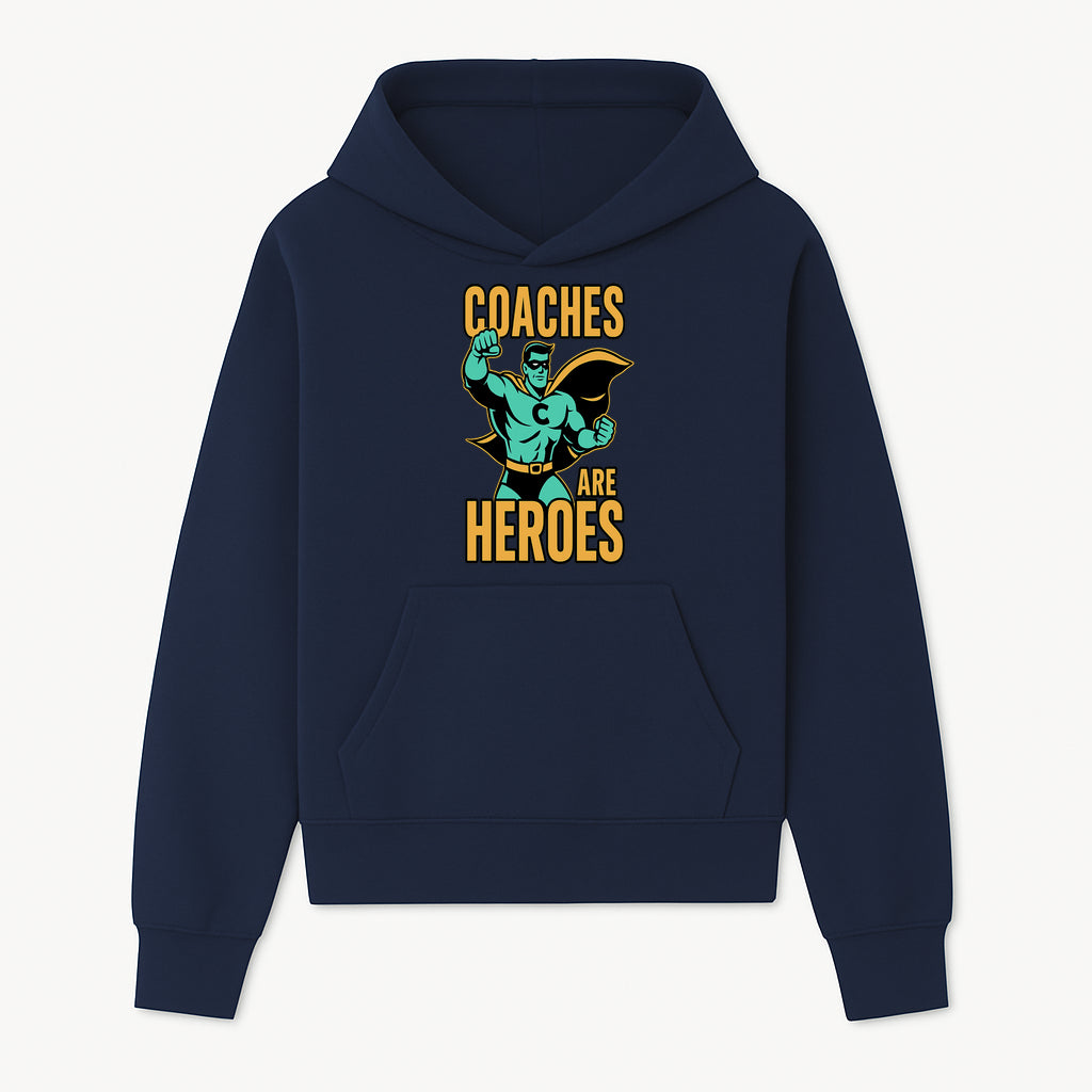 Coaches Are Heroes - Superhero Coach Illustration Graphic Tee for Sports Enthusiasts, Team Coaches, and Motivational Gifts - Hoodie 1758186544621.jpg