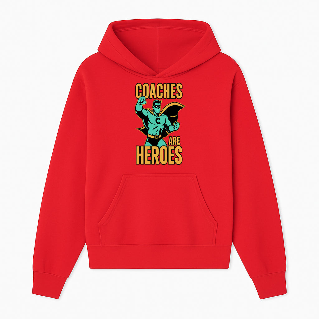 Coaches Are Heroes - Superhero Coach Illustration Graphic Tee for Sports Enthusiasts, Team Coaches, and Motivational Gifts - Hoodie 1758186544761.jpg
