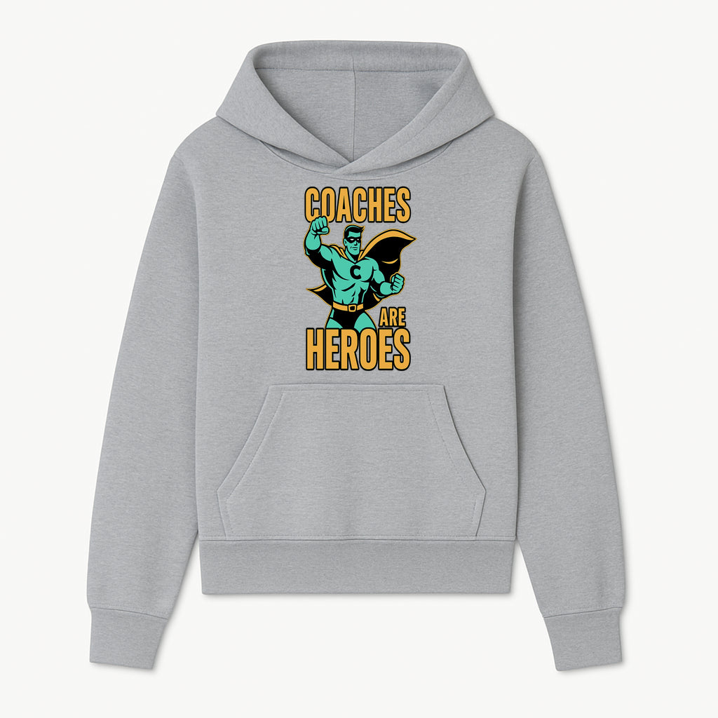 Coaches Are Heroes - Superhero Coach Illustration Graphic Tee for Sports Enthusiasts, Team Coaches, and Motivational Gifts - Hoodie 1758186544882.jpg