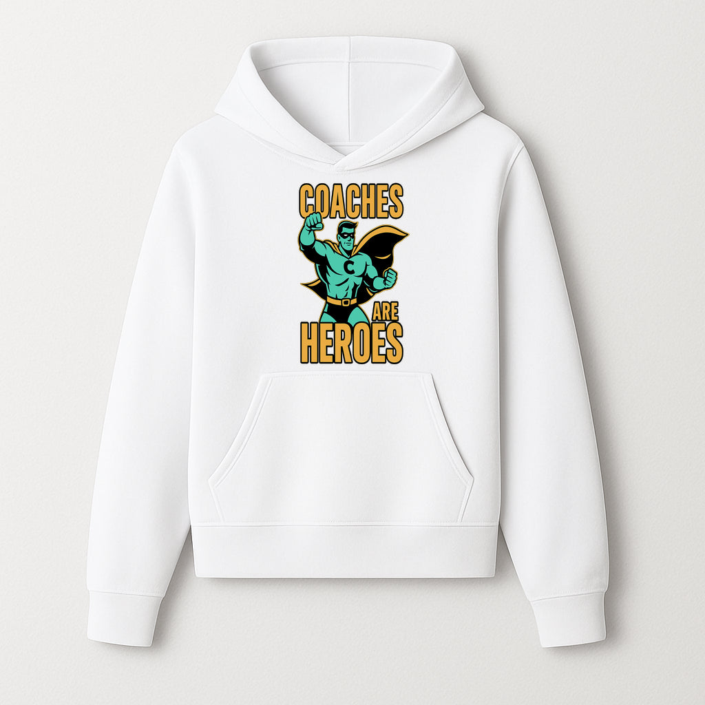 Coaches Are Heroes - Superhero Coach Illustration Graphic Tee for Sports Enthusiasts, Team Coaches, and Motivational Gifts - Hoodie 1758186545033.jpg