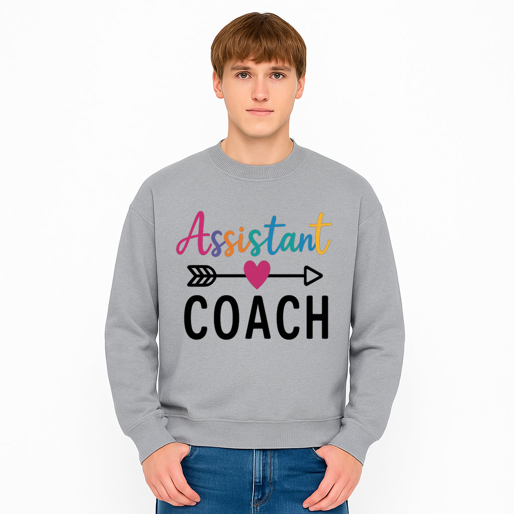 Colorful Assistant Coach Wall Art - Motivational Typography Decor for Coaches and Assistants - Inspirational Home or Office Decoration - Sweatshirt 1758186545616.jpg