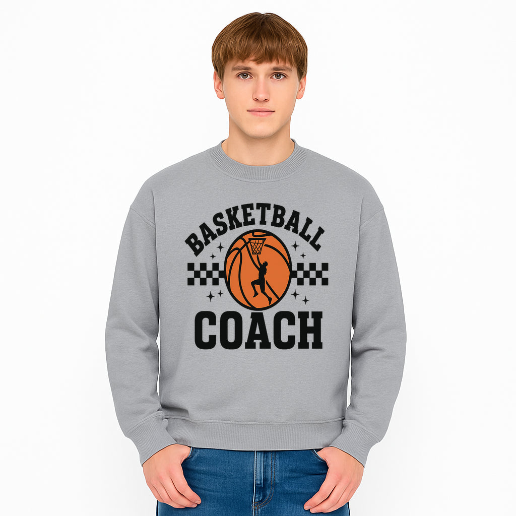 Basketball Coach Graphic Print | Sports Team Apparel | Coaching Gifts | Athletic Merchandise | Basketball Fan Decor - Sweatshirt 1758186545678.jpg