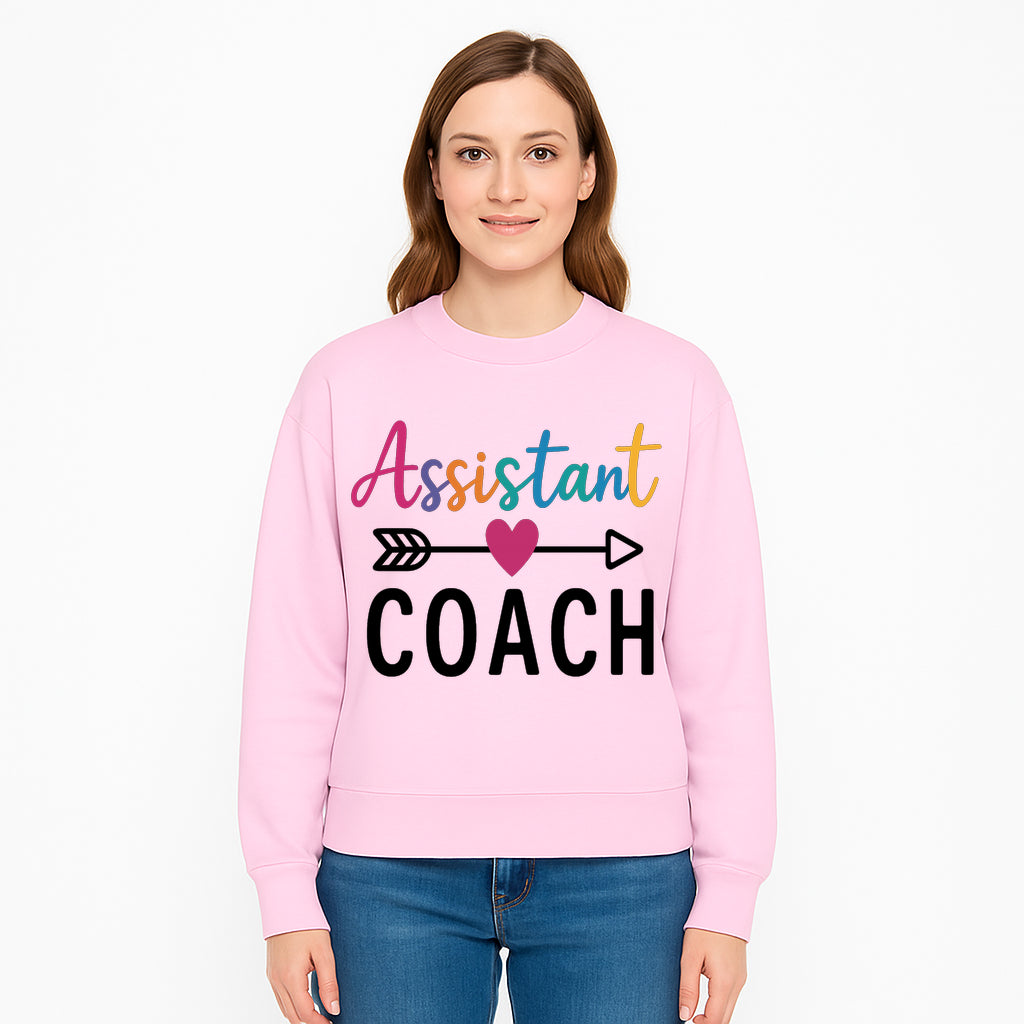 Colorful Assistant Coach Wall Art - Motivational Typography Decor for Coaches and Assistants - Inspirational Home or Office Decoration - Sweatshirt 1758186545770.jpg