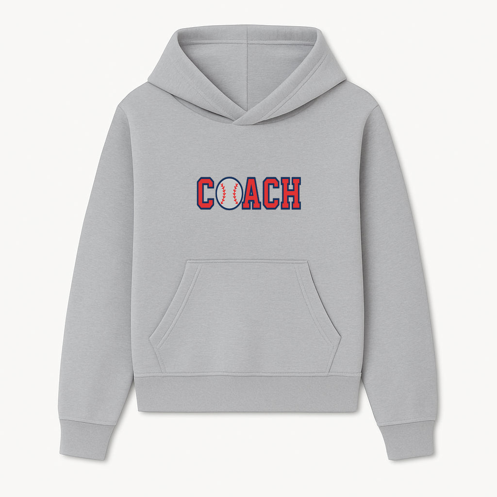 Baseball Coach Sign - Stylish Sports Decor with Ball Design - Perfect Gift for Coaches and Team Celebrations - Hoodie 1758186546357.jpg