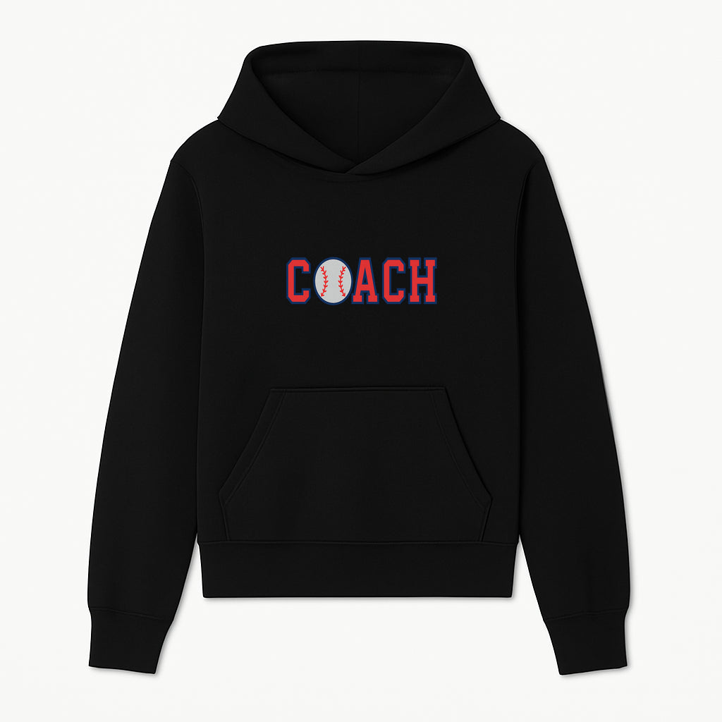 Baseball Coach Sign - Stylish Sports Decor with Ball Design - Perfect Gift for Coaches and Team Celebrations - Hoodie 1758186546493.jpg